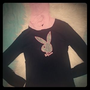 Playboy bunny hooded shirt
